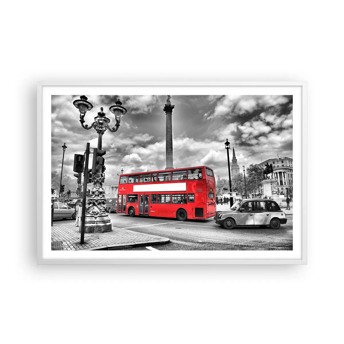 Poster in einem weißen Rahmen - Der wahre Blutkreislauf der Stadt - 91x61 cm