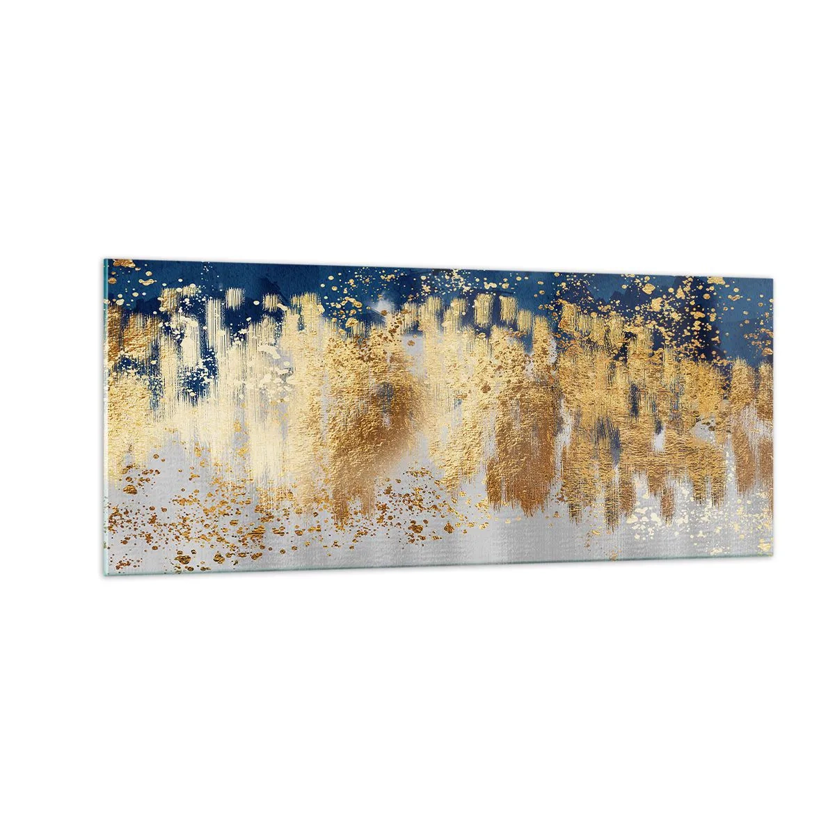 Glasbild - Bild auf glas - Moderne Komposition mit Glanz - 100x40 cm