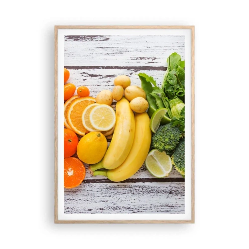Poster in einem Rahmen aus heller Eiche - Es ist nicht genug? - 70x100 cm