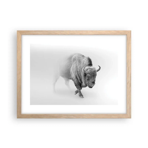 Poster in einem Rahmen aus heller Eiche - König der Prärie - 40x30 cm