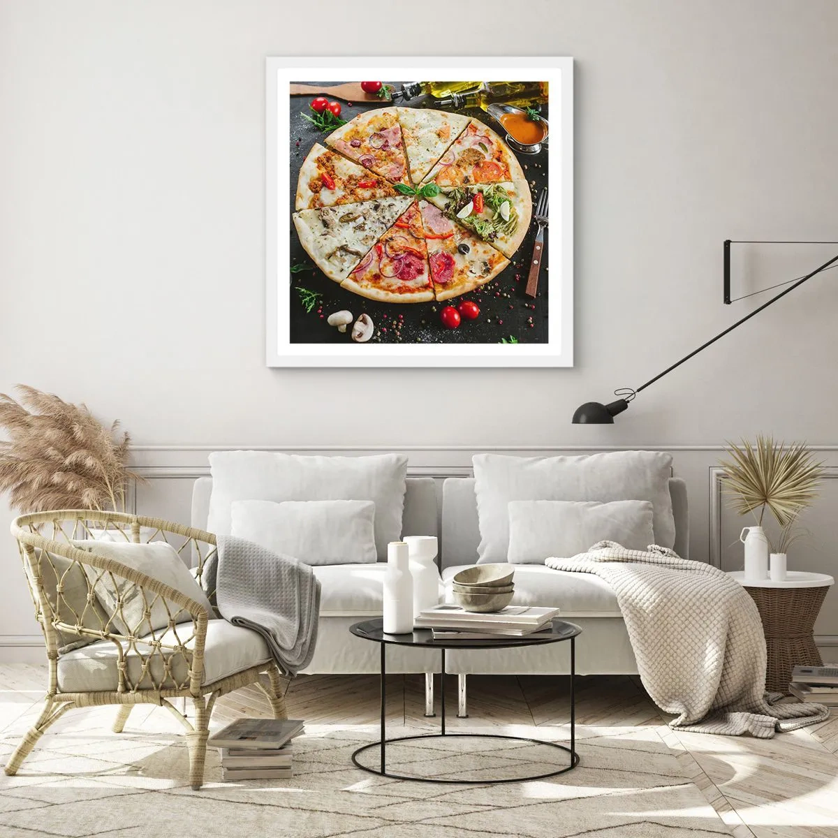 Poster in einem weißen Rahmen - Eine Reihe von Geschmacksrichtungen - 60x60 cm