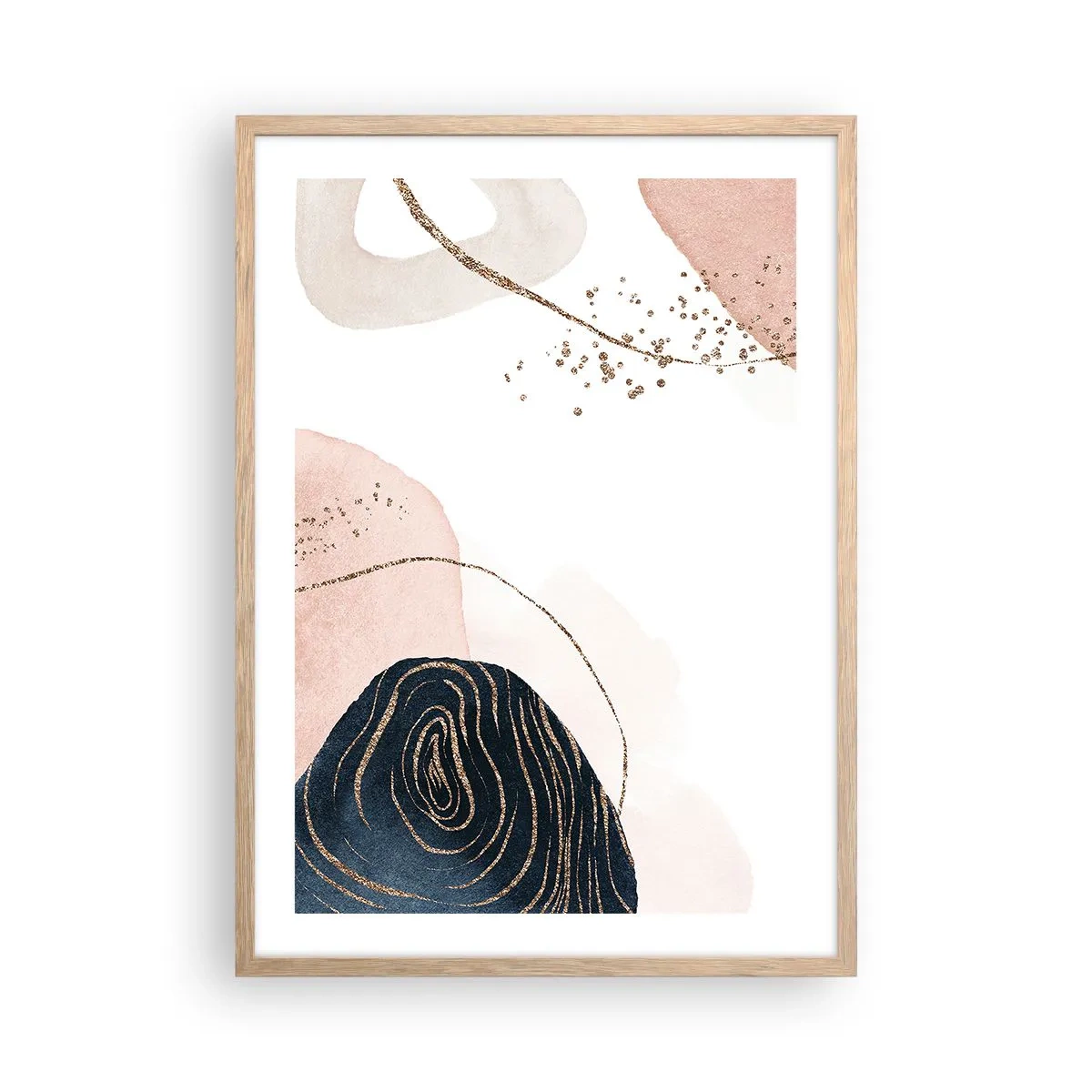 Poster in einem Rahmen aus heller Eiche - Alles fließt - 50x70 cm