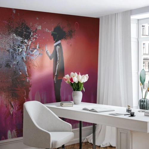 Fototapete Premium Sand - Kannst du dich selbst anschauen? - Abstraktion, Stück, Menschen - 350x256 cm