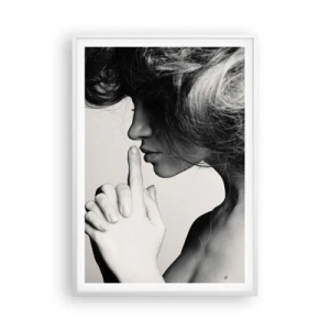 Poster in einem weißen Rahmen - Auf sich selbst hören - 70x100 cm