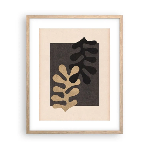 Poster in einem Rahmen aus heller Eiche - Abwesenheit und Ergänzung - 40x50 cm