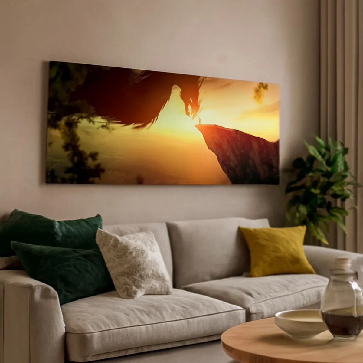 Bild auf Leinwand - Leinwandbild - Drachentöter - 100x40 cm