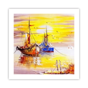 Poster - Eine wohlverdiente Pause im Hafen - 50x50 cm