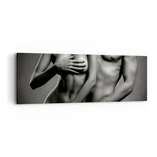 Bild auf Leinwand - Leinwandbild - Adam und Ewa - 90x30 cm