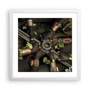 Poster in einem weißen Rahmen - Wir sind zusammen - 40x40 cm