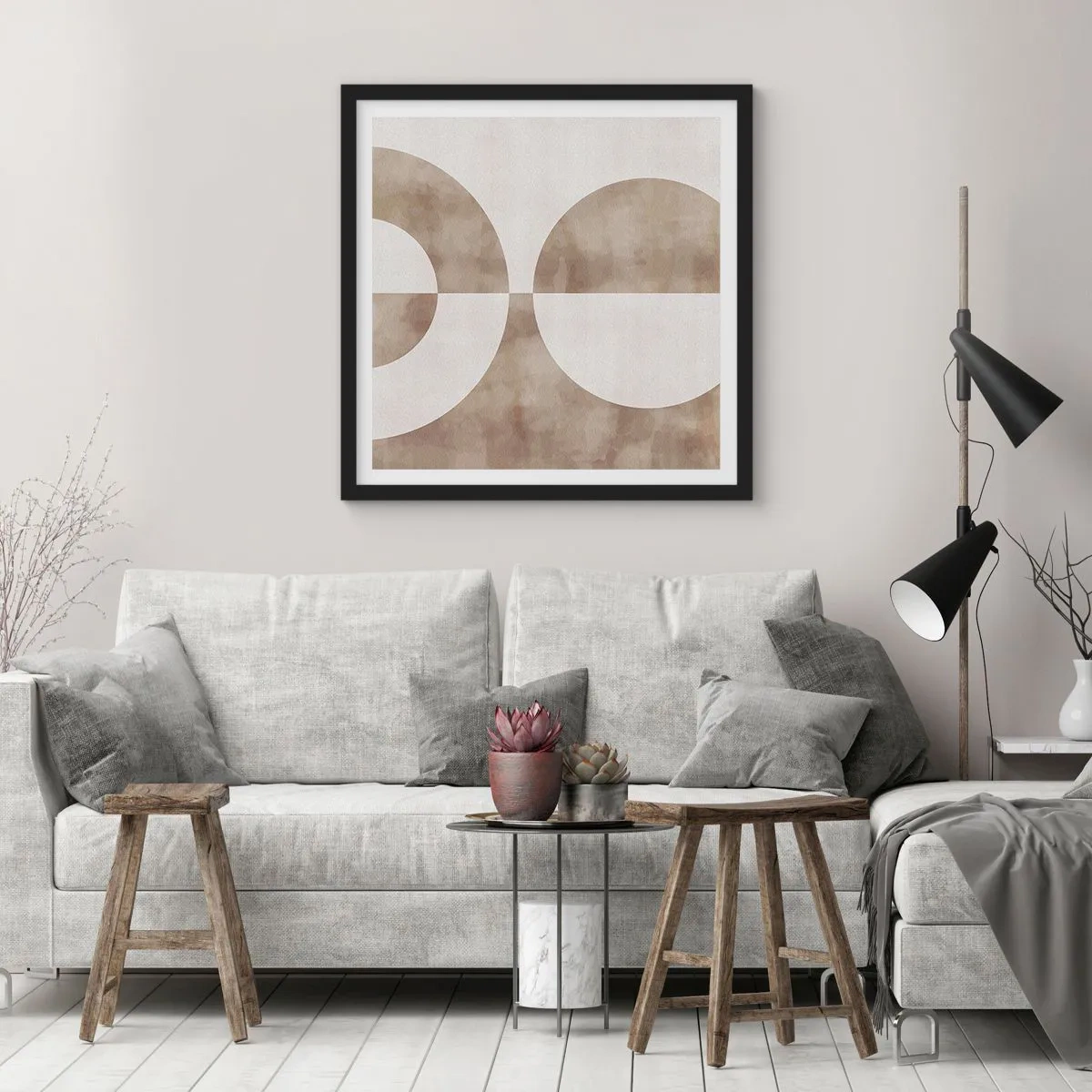 Poster in einem schwarzem Rahmen - Ähnlichkeiten und Unterschiede - 40x40 cm