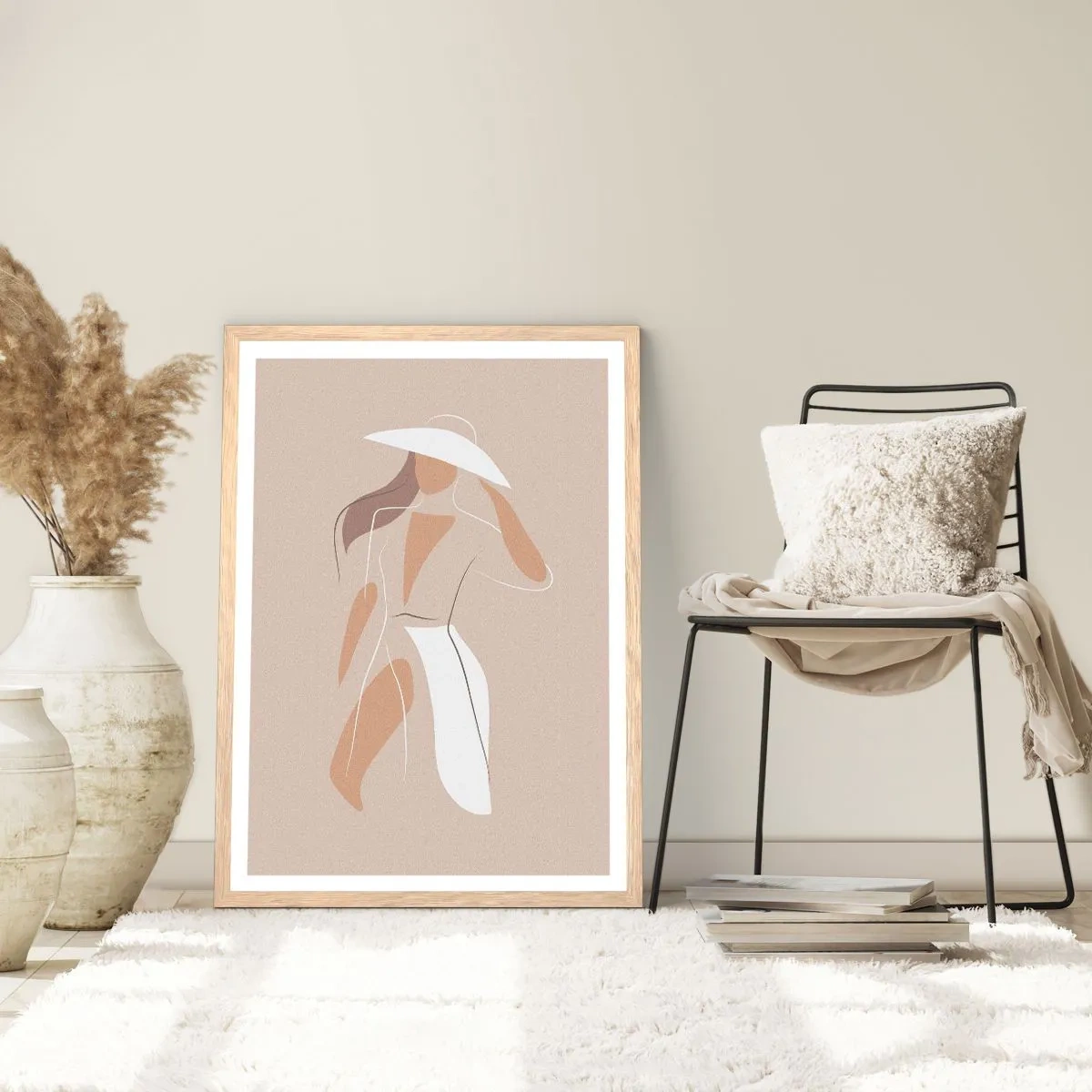 Poster in einem Rahmen aus heller Eiche - Mode macht Spaß - 61x91 cm