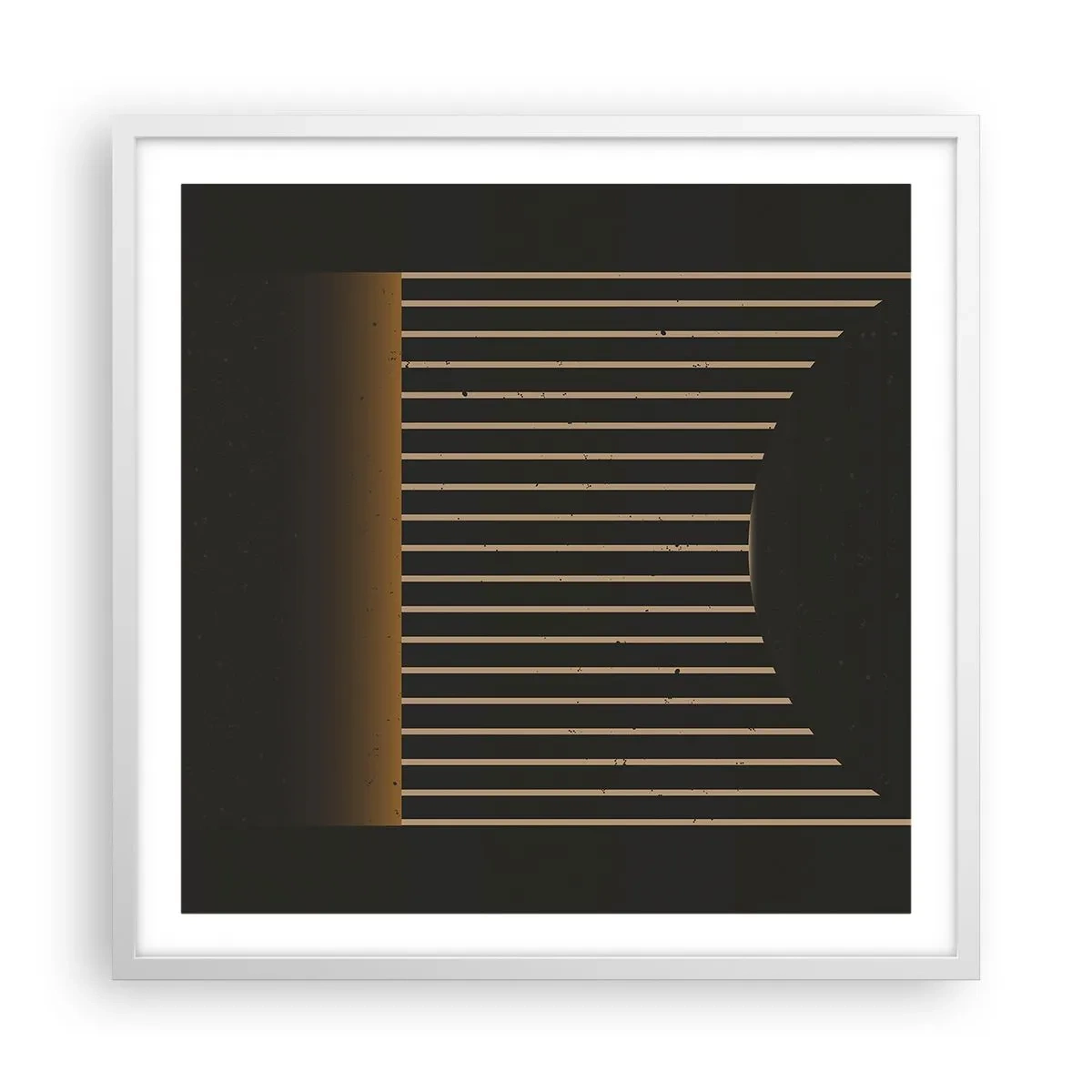 Poster in einem weißen Rahmen - Die Dunkelheit erkunden - 60x60 cm