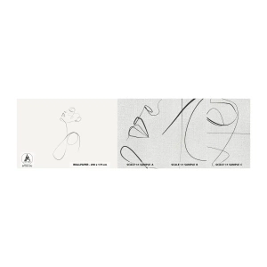 Fototapeten Muster Premium Canvas - Versunken in Träumen - Frau, Grafik, Stück - 100x30 cm
