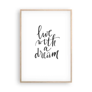 Poster in einem Rahmen aus heller Eiche - Na sicher - 70x100 cm