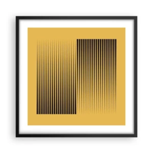 Poster in einem schwarzem Rahmen - Quadratur der Gegensätze - 50x50 cm