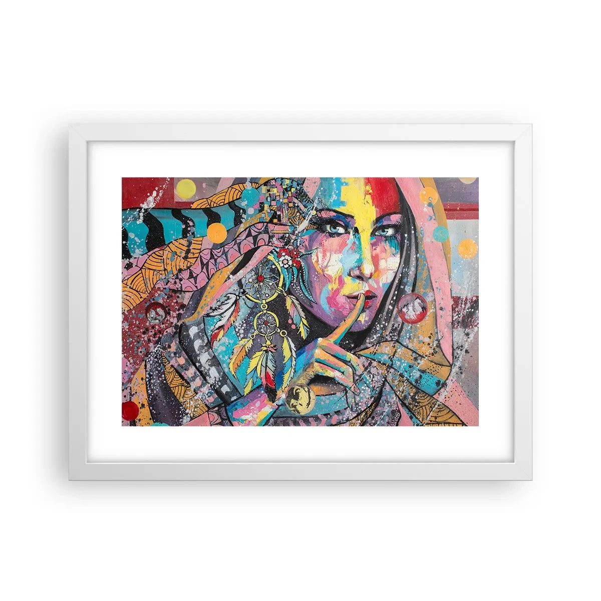 Poster in einem weißen Rahmen - Sei still, bis du verstehst - 40x30 cm