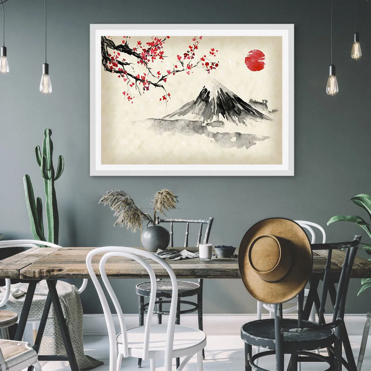 Poster in einem weißen Rahmen - Liebe Japan - 91x61 cm