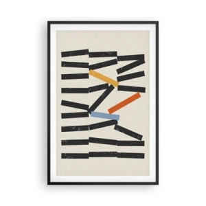 Poster in einem schwarzem Rahmen - Domino – Komposition - 61x91 cm
