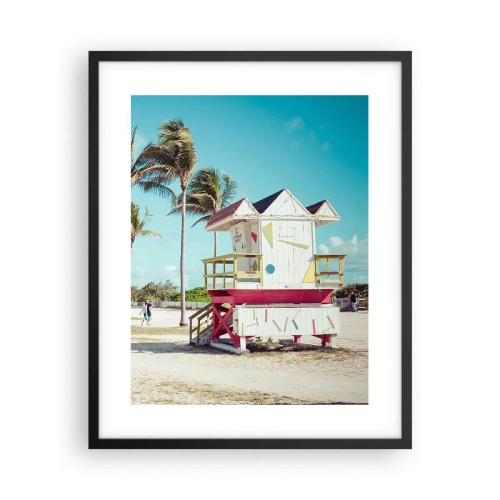 Poster in einem schwarzem Rahmen - Dir steht ein schöner Tag bevor - 40x50 cm