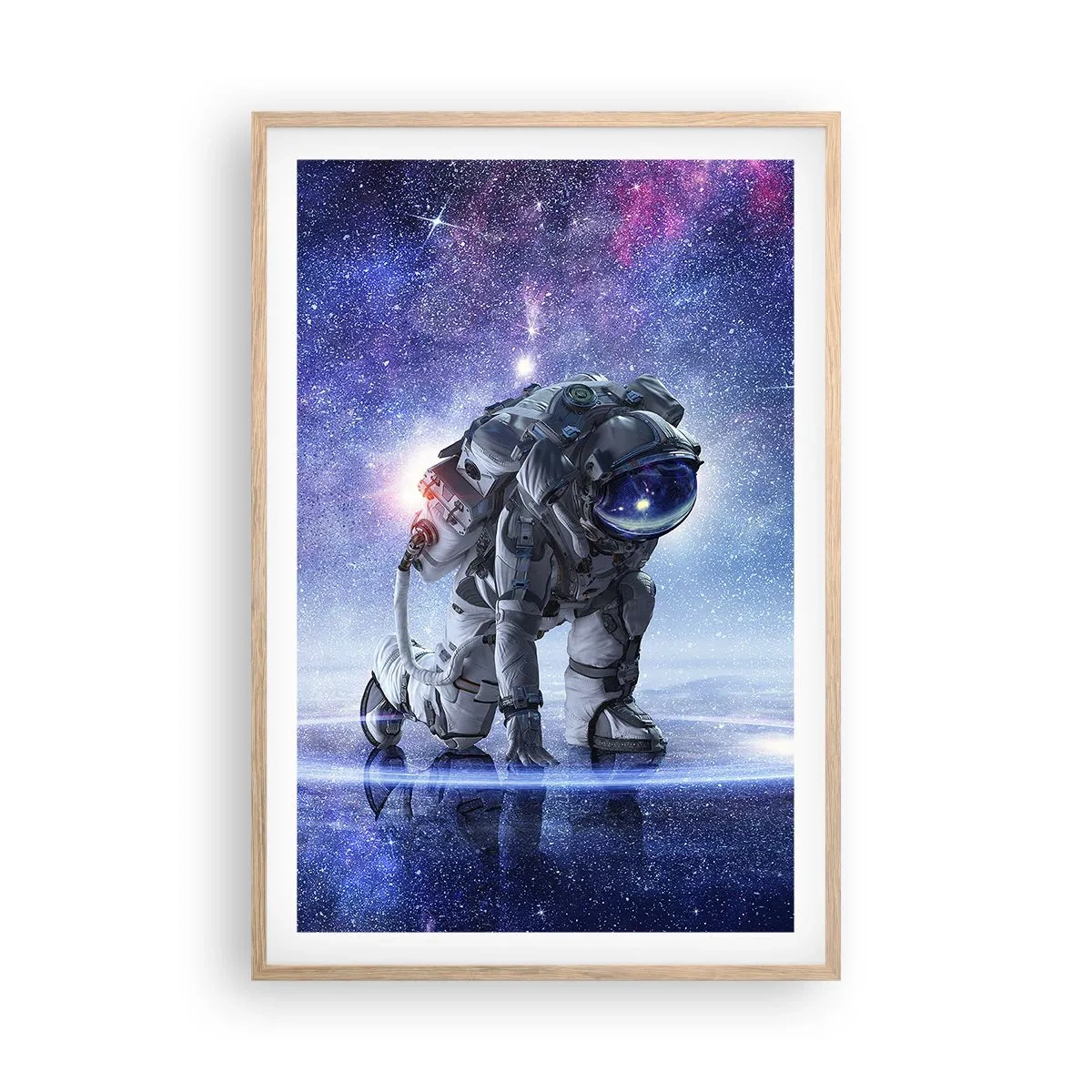 Poster in einem Rahmen aus heller Eiche - Der Sternenhimmel über mir - 61x91 cm