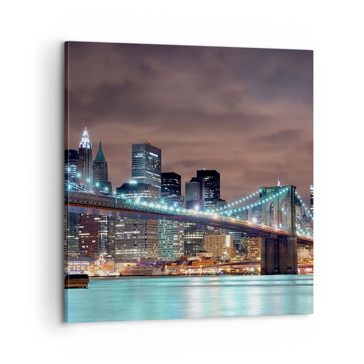 Bild auf Leinwand - Leinwandbild - Lichter der Großstadt - 60x60 cm
