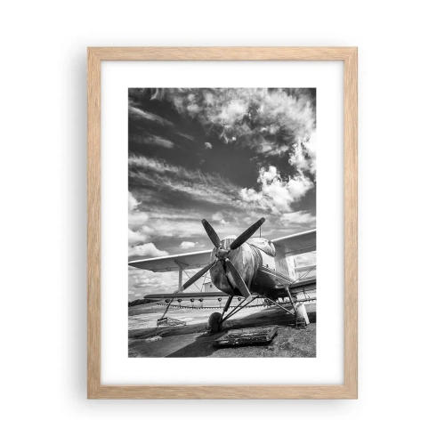 Poster in einem Rahmen aus heller Eiche - Ich kann es kaum erwarten! - 30x40 cm