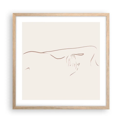 Poster in einem Rahmen aus heller Eiche - Die Form des Verlangens - 50x50 cm