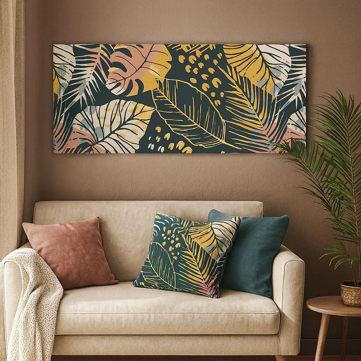 Bild auf Leinwand - Leinwandbild - Grüne Fantasie - 100x40 cm