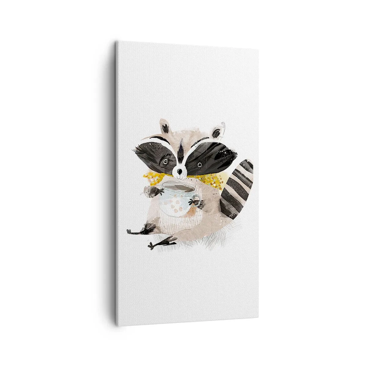 Bild auf Leinwand - Leinwandbild - Mein Freund der Waschbär - 45x80 cm