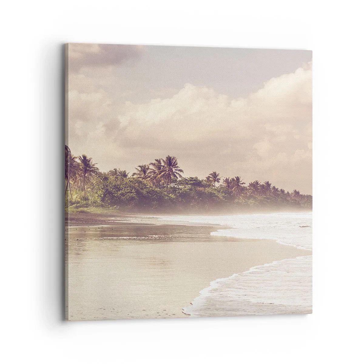 Bild auf Leinwand - Leinwandbild - Die Liebkosung der Wellen - 70x70 cm