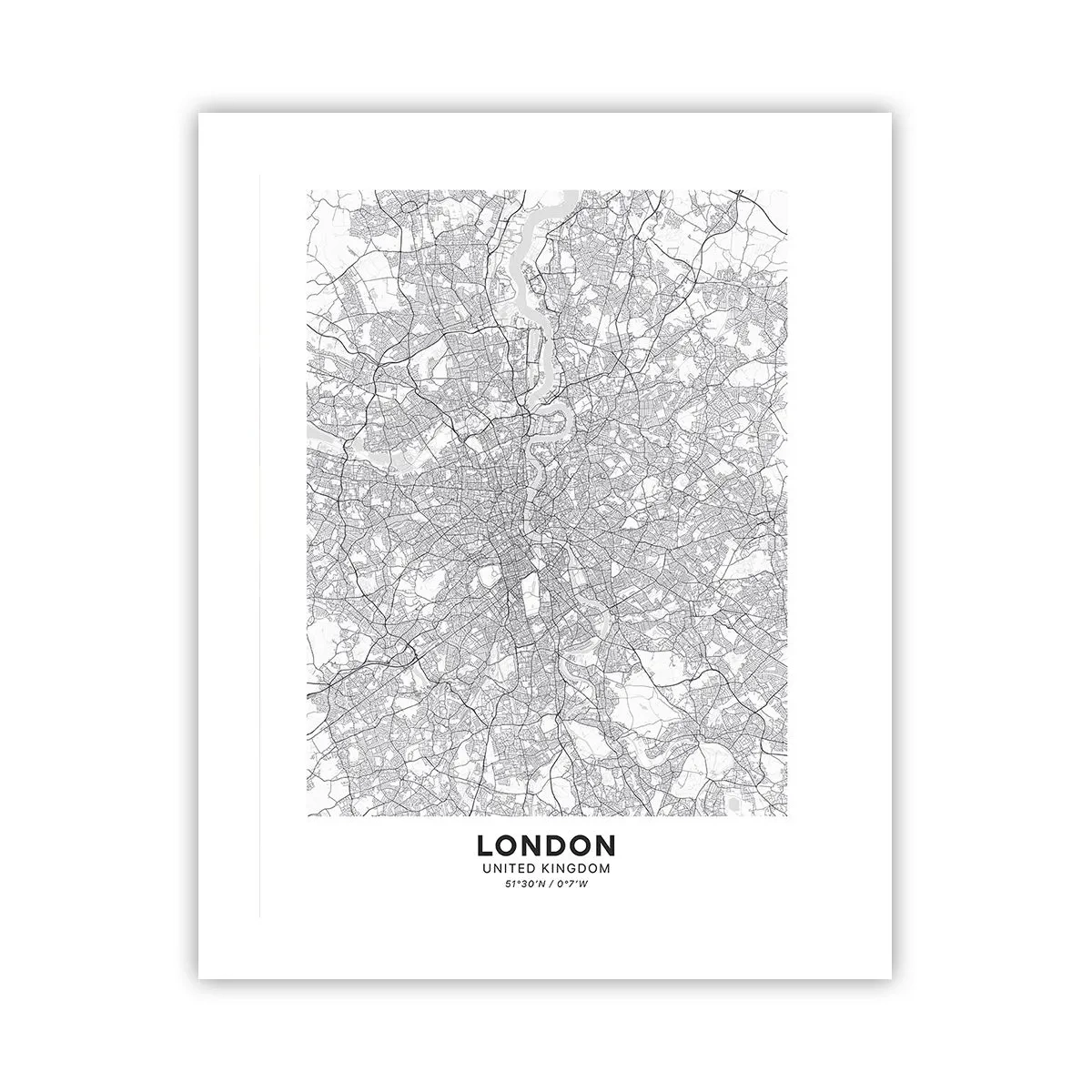 Poster - Karte des Labyrinths von London - 40x50 cm