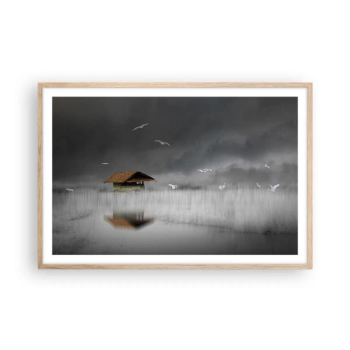 Poster in einem Rahmen aus heller Eiche - Schutz vor Regen - 91x61 cm