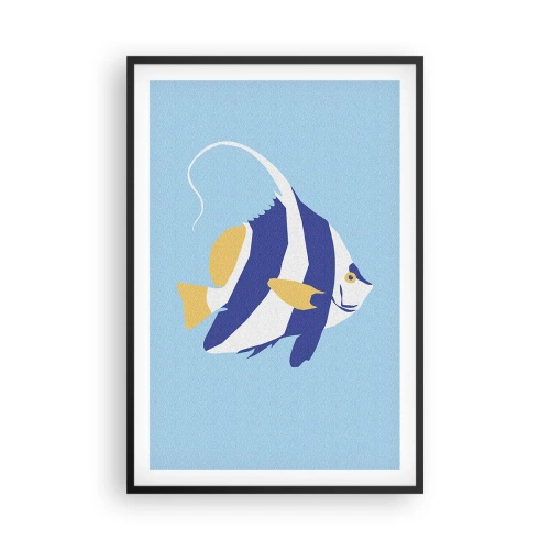 Poster in einem schwarzem Rahmen - Vermisse tropische Gewässer - 61x91 cm