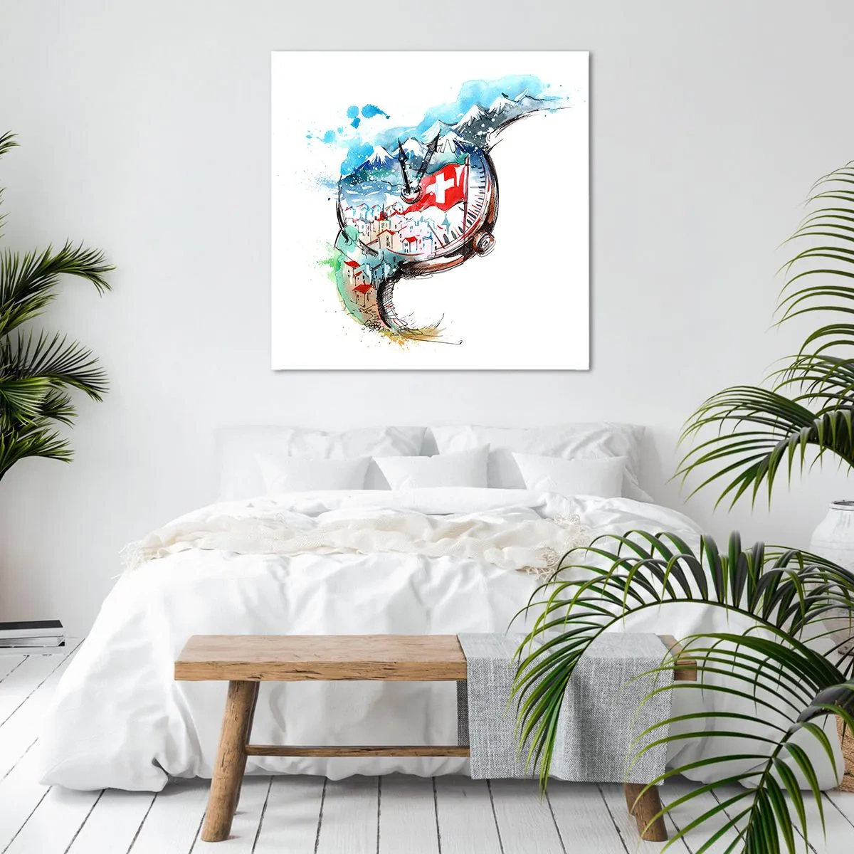 Bild auf Leinwand - Leinwandbild - Der Geist der Schweiz - 40x40 cm