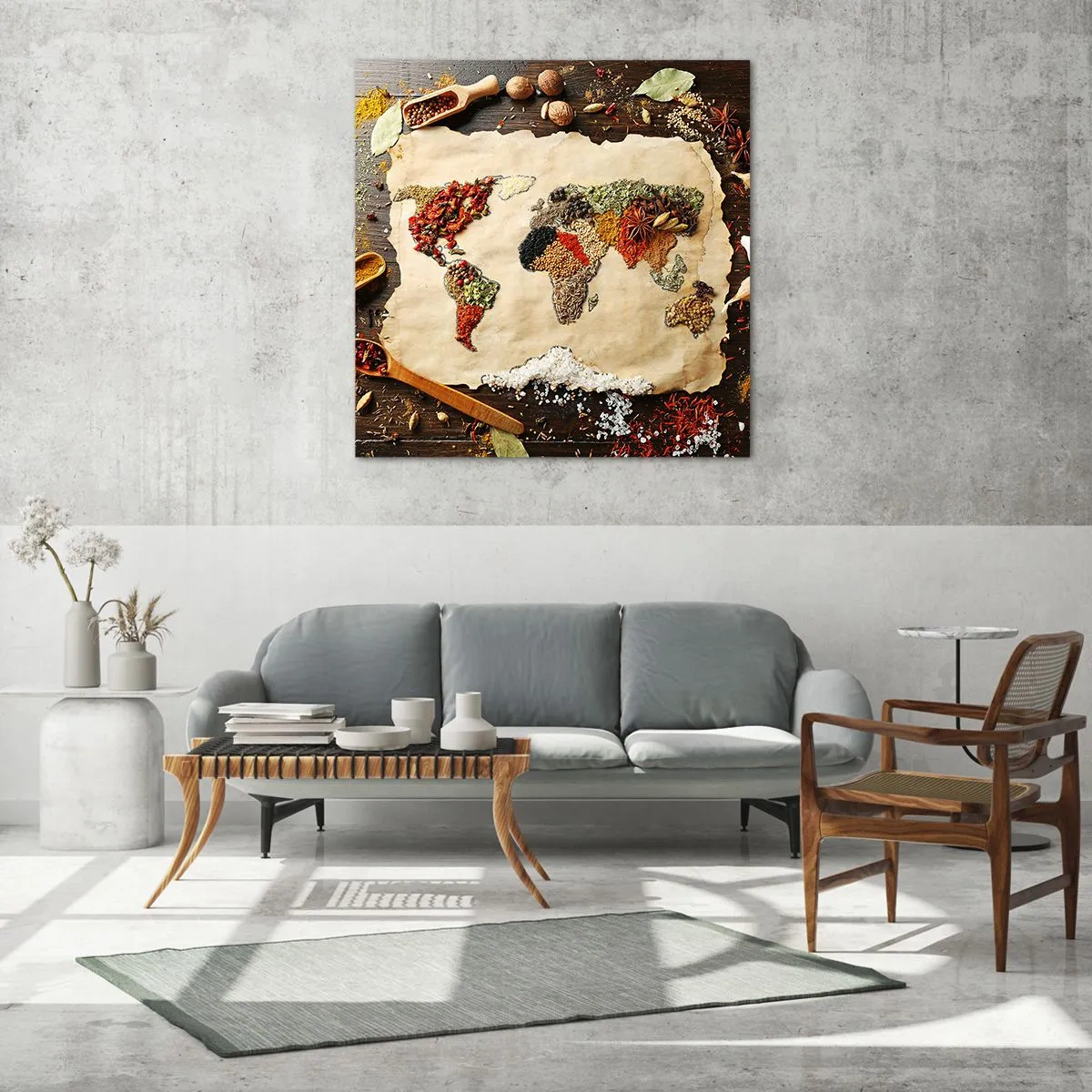 Glasbild - Bild auf glas - Alle Aromen der Welt - 40x40 cm