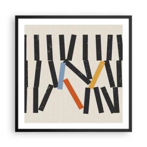 Poster in einem schwarzem Rahmen - Domino – Komposition - 60x60 cm