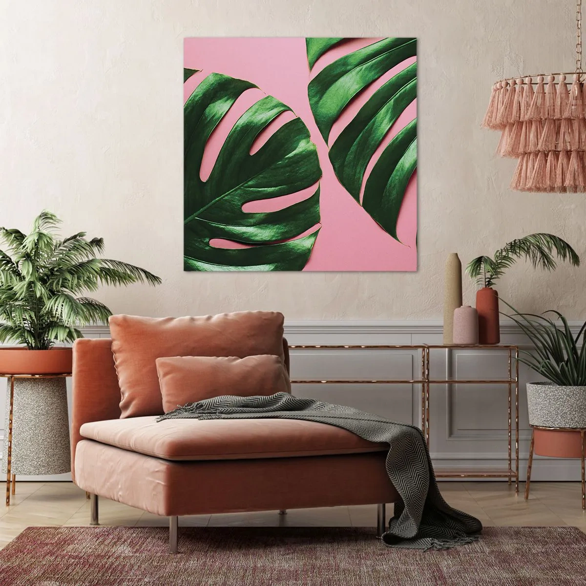 Bild auf Leinwand - Leinwandbild - Rendezvous im Grünen - 50x50 cm