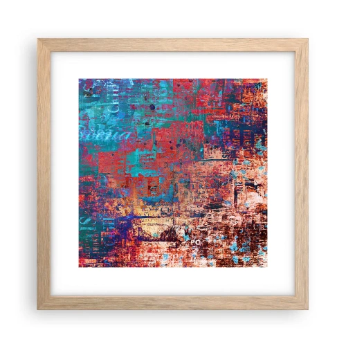 Poster in einem Rahmen aus heller Eiche - Erinnerung und Vergessen - 30x30 cm