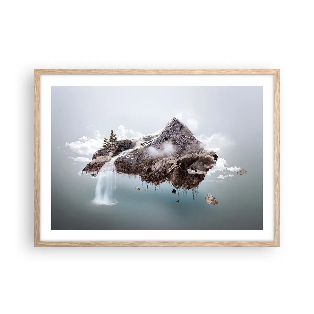 Poster in einem Rahmen aus heller Eiche - Mit dem Auge eines Surrealisten - 70x50 cm