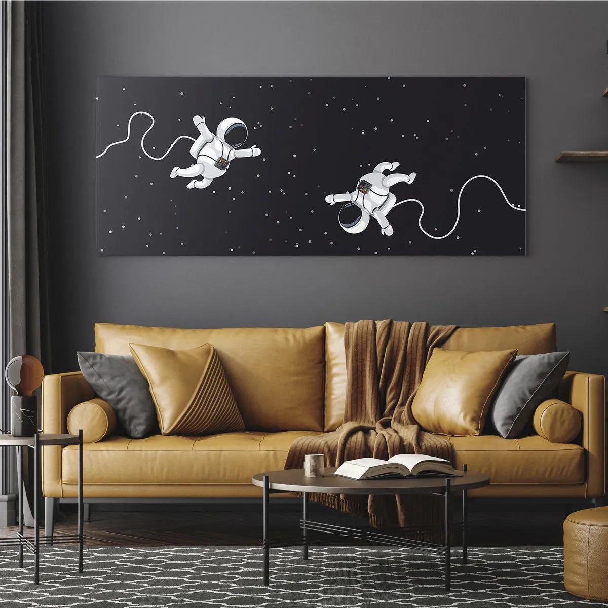 Glasbild - Bild auf glas - Kosmischer Tanz - 100x40 cm