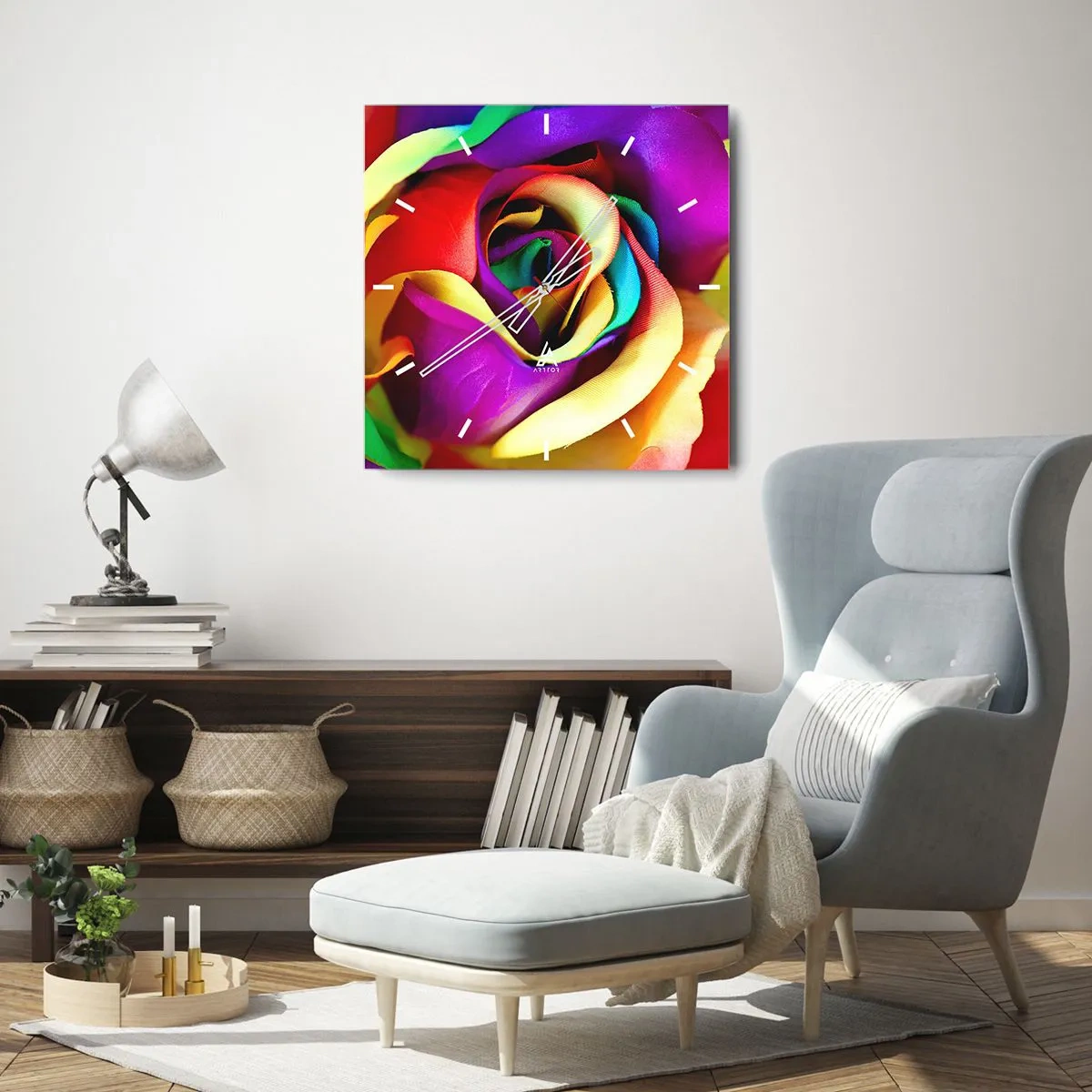 Wanduhr - Glasuhr - Es ist unmöglich - 40x40 cm