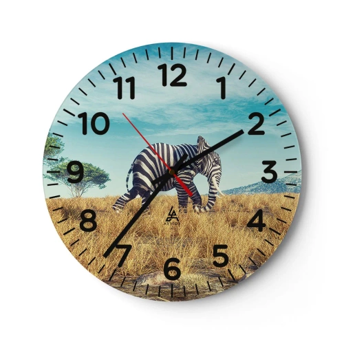 Wanduhr - Glasuhr - Grau ist nicht mehr in Mode - 40x40 cm