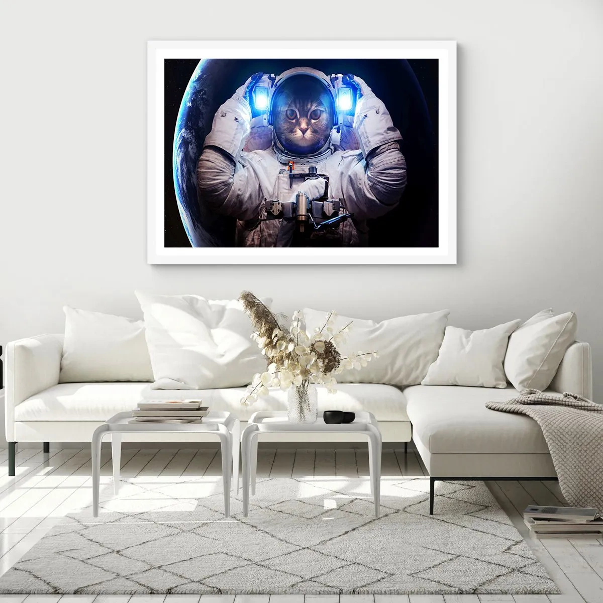 Poster in einem weißen Rahmen - Houston, du hast ein Problem - 100x70 cm