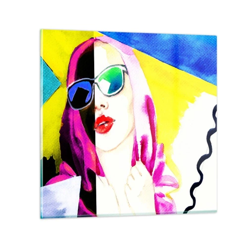 Glasbild - Bild auf glas - Ich bin nicht weiß und ich bin nicht schwarz - 30x30 cm