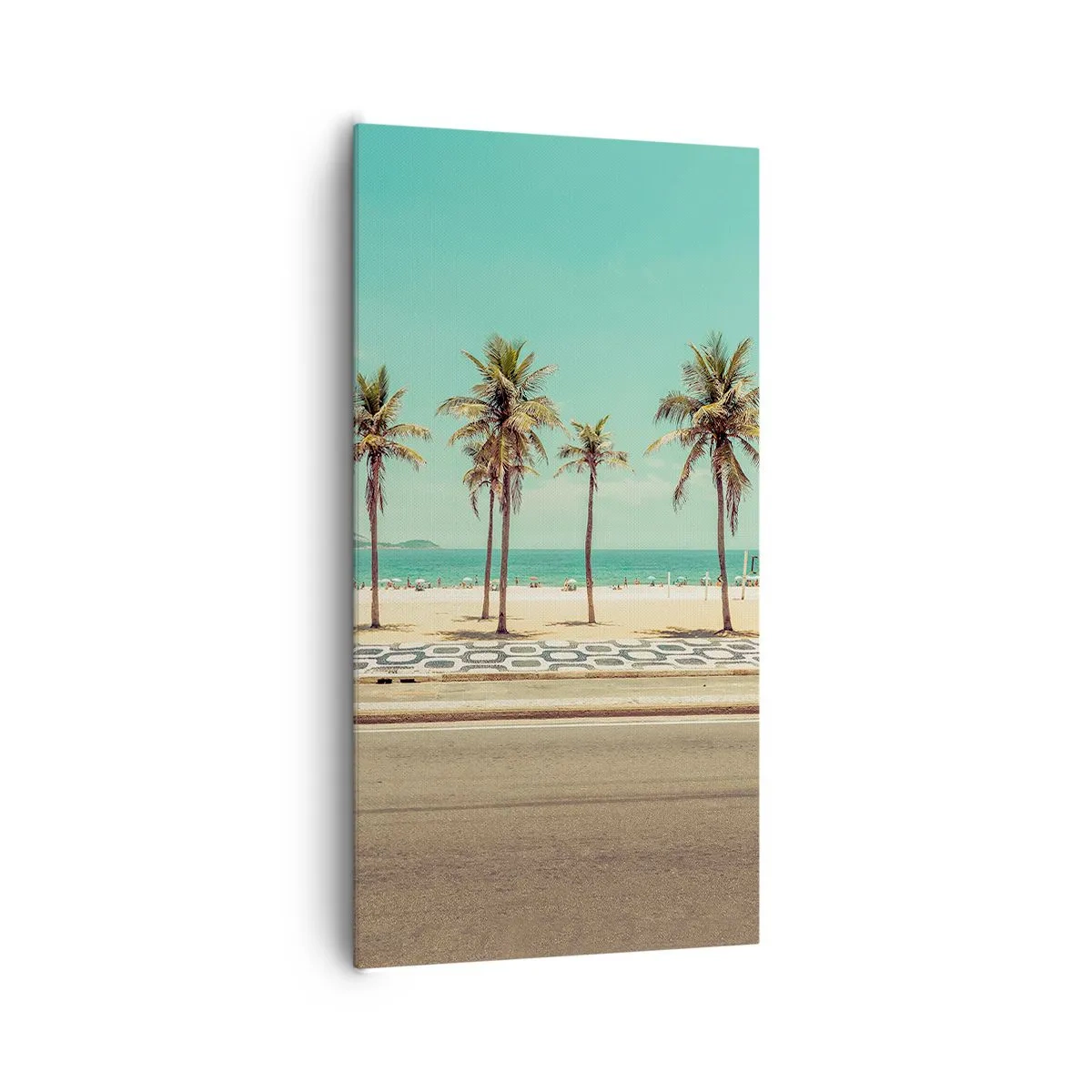 Bild auf Leinwand - Leinwandbild - Beim Bewachen des Strandes - 65x120 cm