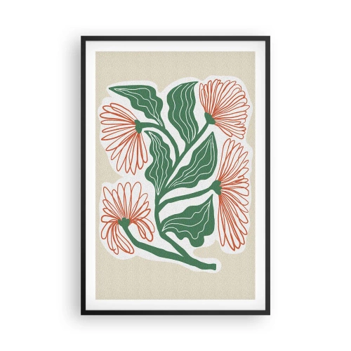 Poster in einem schwarzem Rahmen - Im Folkstil und modern - 61x91 cm