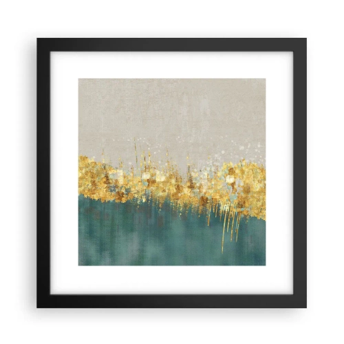 Poster in einem schwarzem Rahmen - Goldener Rand - 30x30 cm