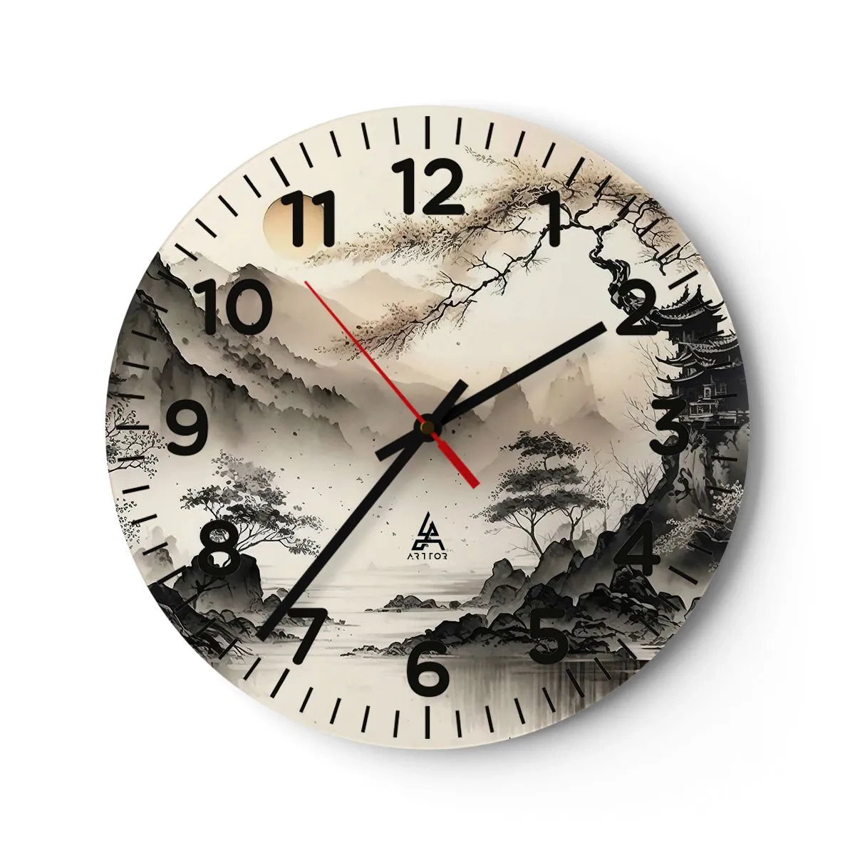 Wanduhr - Glasuhr - Einzigartiger Charme des Orients - 30x30 cm