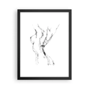 Poster in einem schwarzem Rahmen - Schön und stark - 30x40 cm