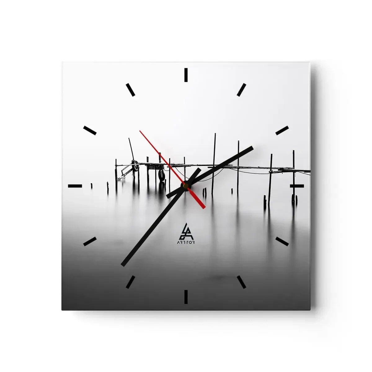 Wanduhr - Glasuhr - Was ist, wenn es keine Welt gibt? - 40x40 cm